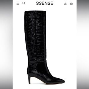 Paris Texas Black Leather Women's Boots